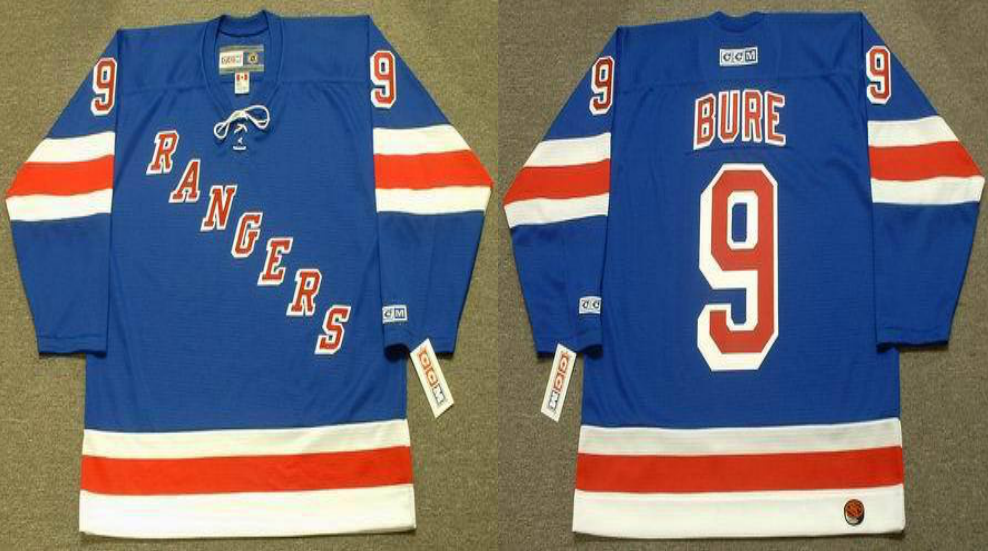 2019 Men New York Rangers #9 Bure blue CCM NHL jerseys